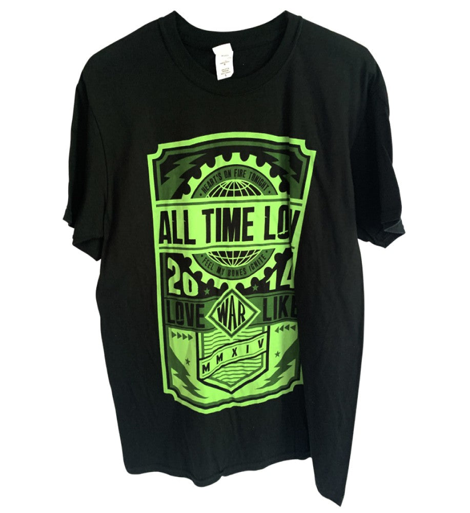 All Time Low - War Press Front Print T-Shirt - Black