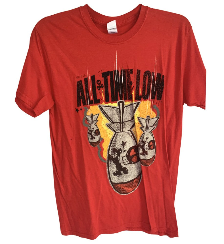 All Time Low - DaBomb Style Front Print T-Shirt - Red