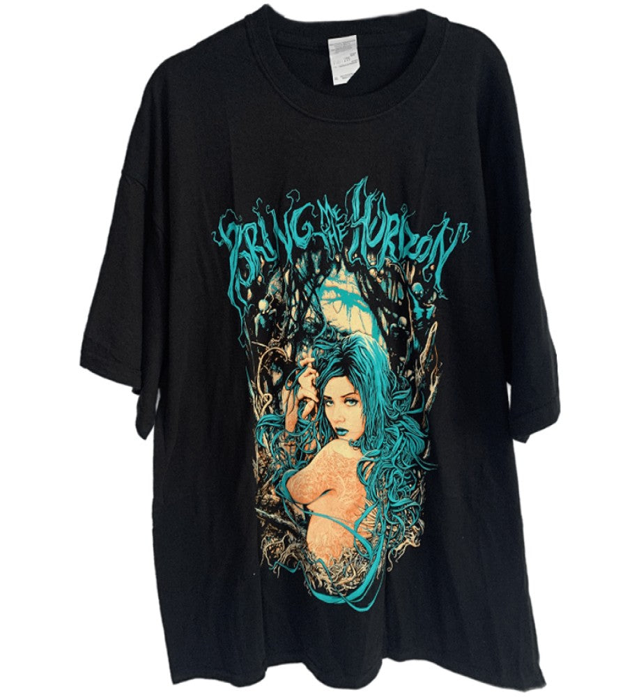 Bring Me The Horizon Forest Girl Front Print T-Shirt Black
