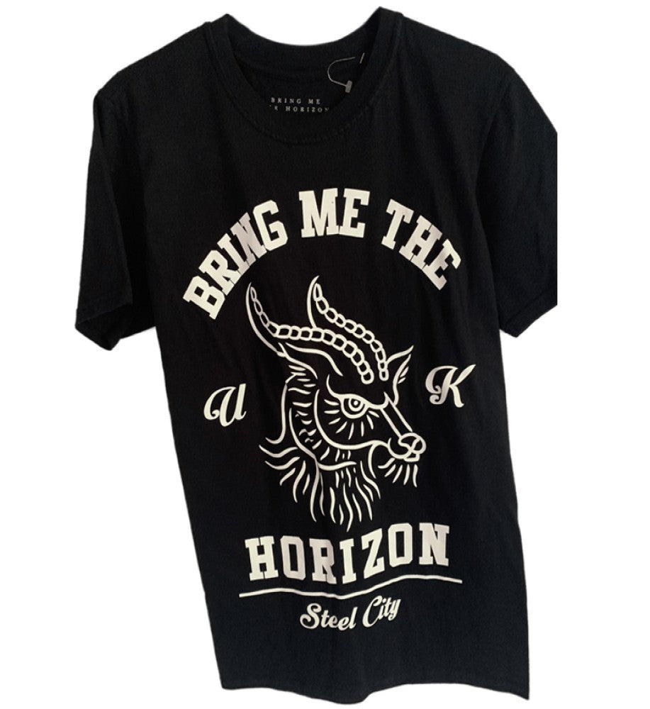 Bring Me The Horizon Goat Head Printed T-Shirt Black