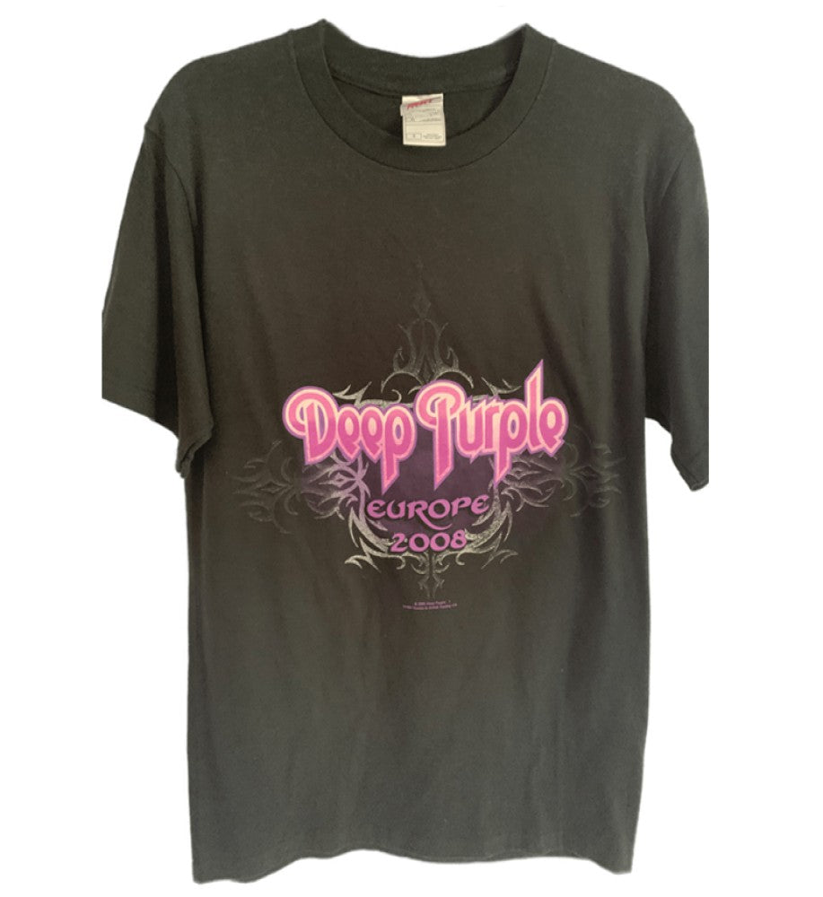 Deep Purple - Europe 2008 Printed T-Shirt - Black
