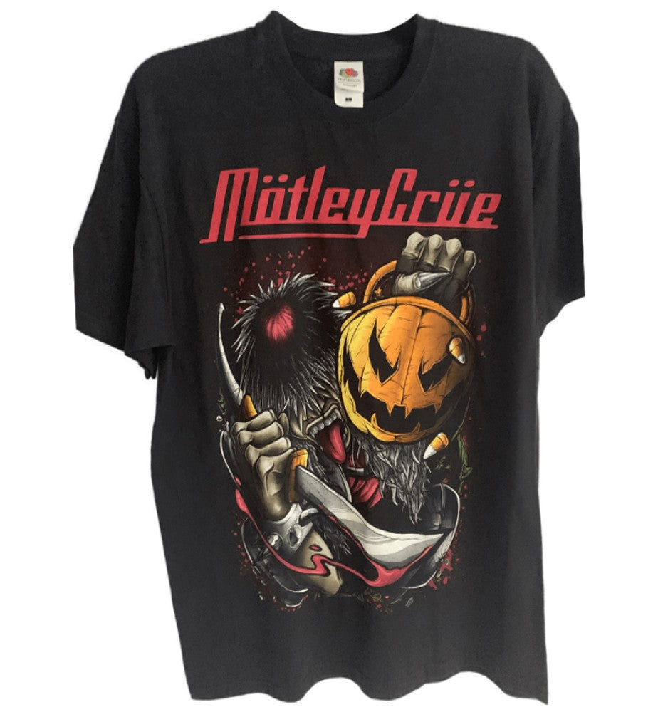 Motley Crue Halloween Pumpkin Print Mens T-Shirt