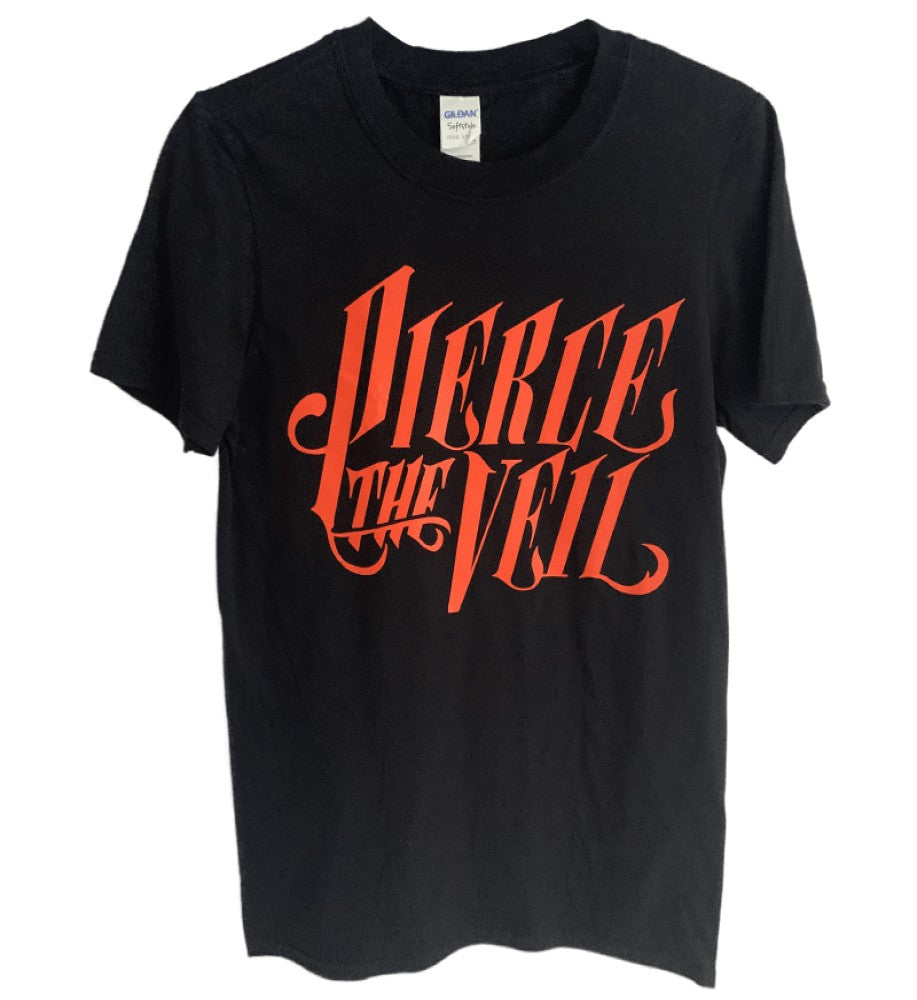 Pierce The Veil - Red Writing Style Collide Printed T-Shirt - Black