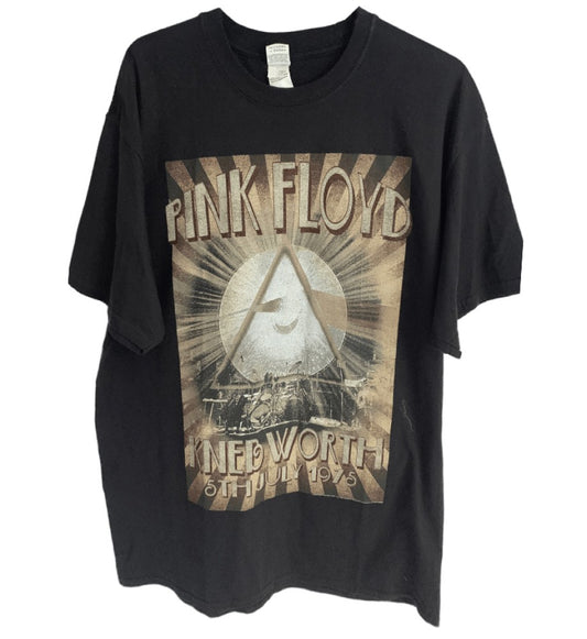 Pink Floyd - Knebworth 5th July 1975 Logo Men's T-Shirt - Black