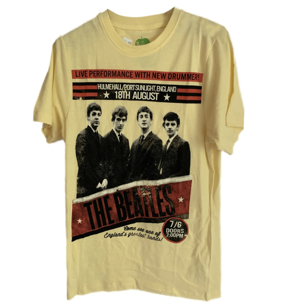 The Beatles 1962 Port Sunlight Men's T-Shirt Yellow