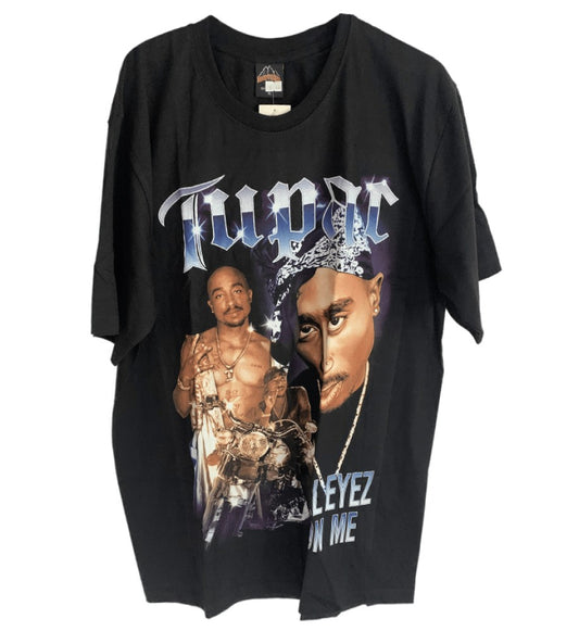 TUPAC All Eyez On Me Both Sides Print Men's T-Shirt Black