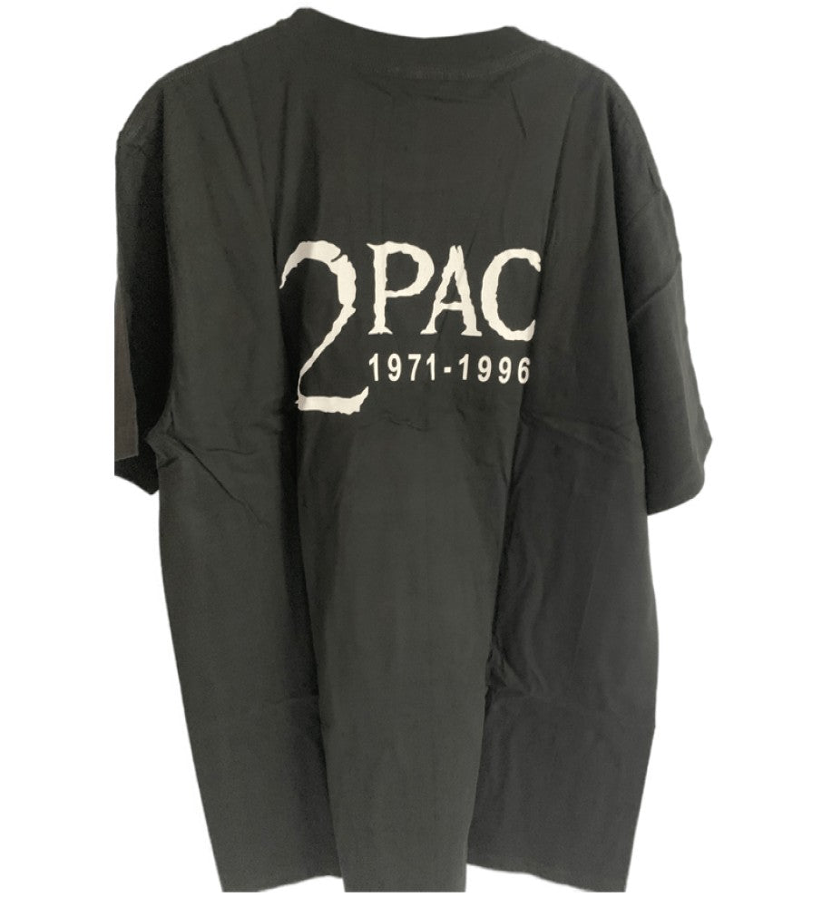 2PAC 1971-1996 3D Photo Logo Both Sides Print Men's T-Shirt