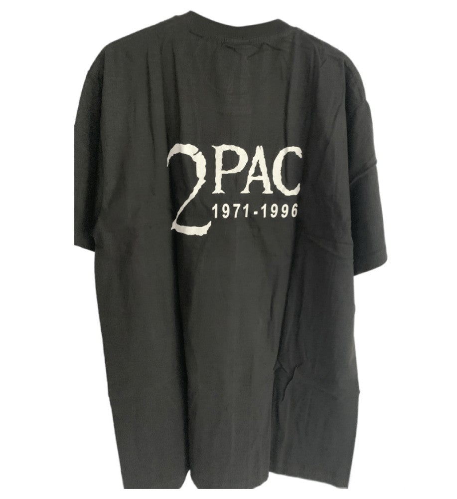 2PAC Bandana 3D Graphic 1971-1996 Print Men's T-Shirt Black