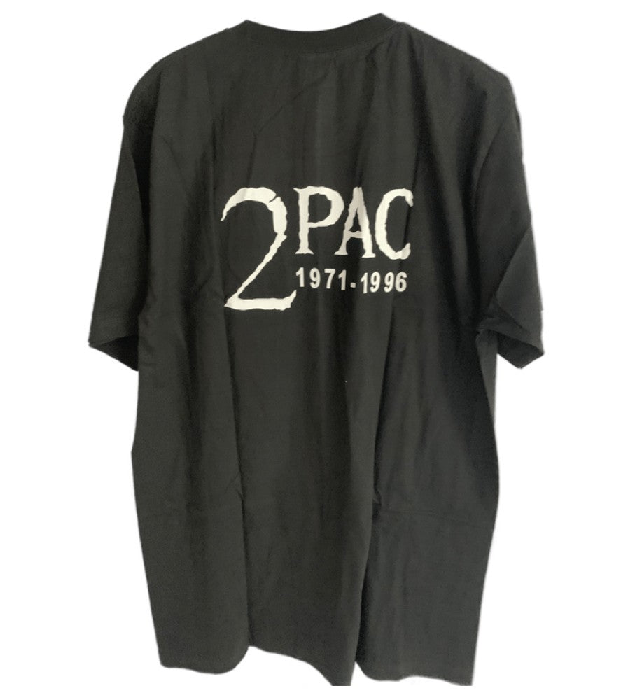 TUPAC Graphic Print Men's T-Shirt - Black