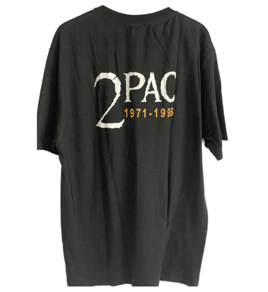 2PAC Vintage Print Men's T-Shirt Black