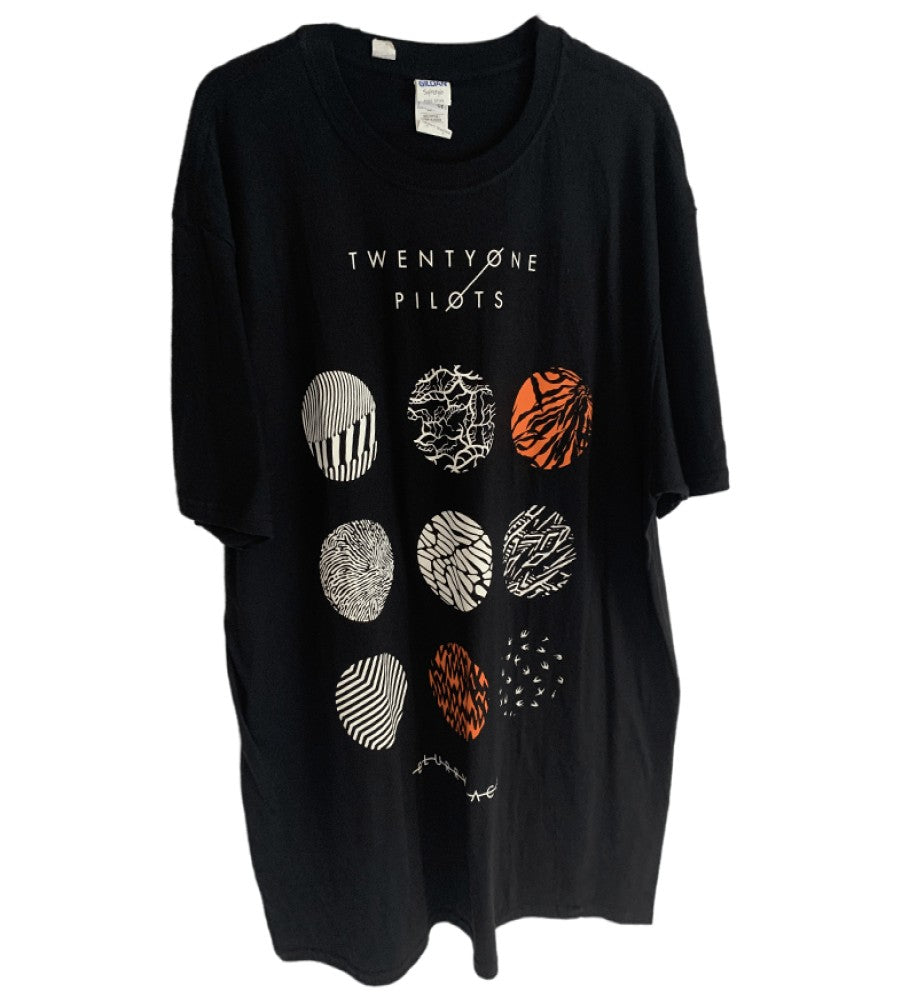 Twenty One Pilots - Pattern Circles Print T-Shirt - Black
