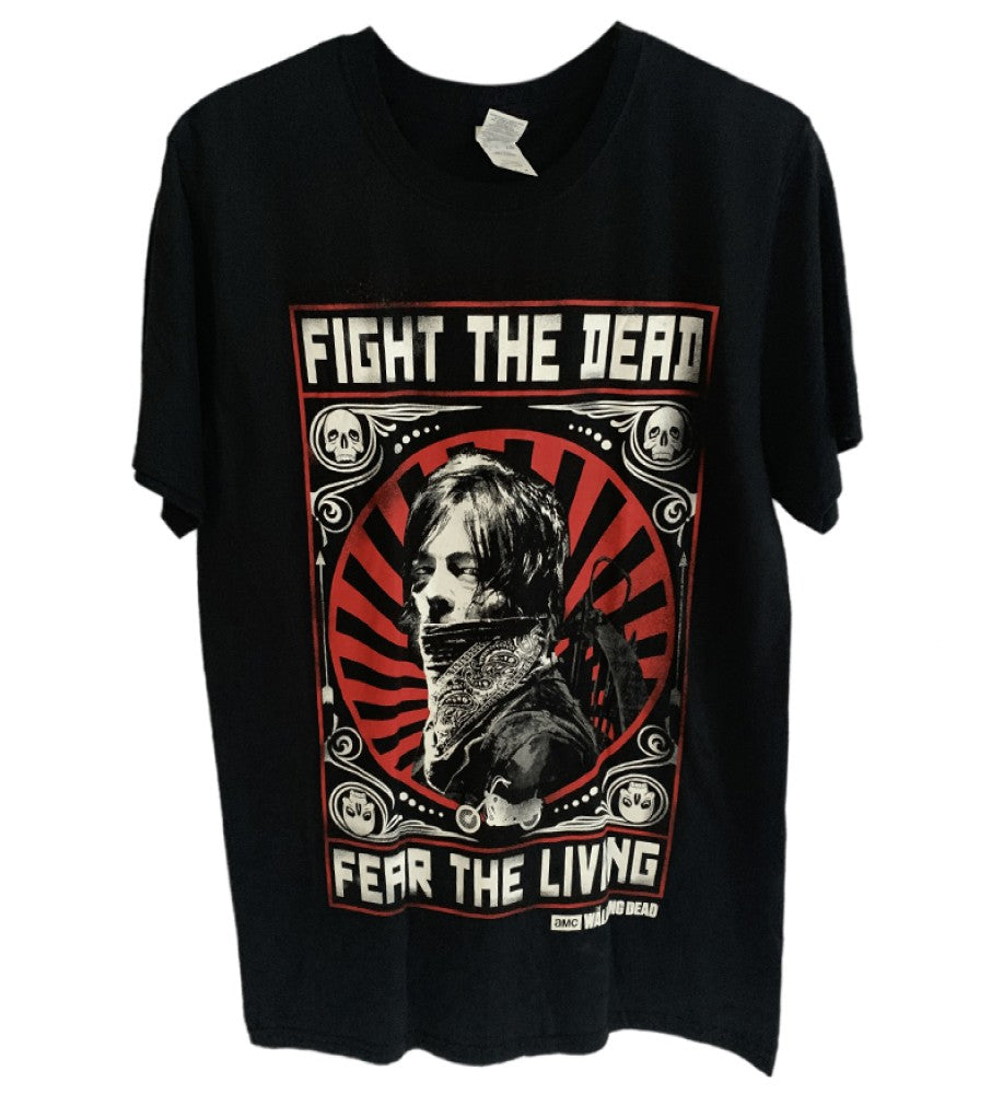 The Walking Dead - Fight the Dead and Fear The Living Printed T-Shirt