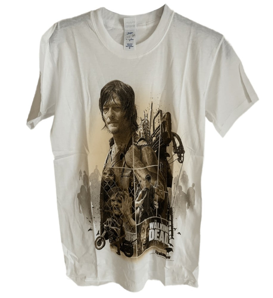 The Walking Dead - Daryl Montage Printed T-shirt