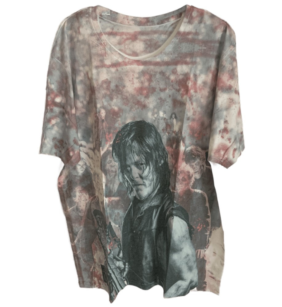 The Walking Dead - Daryl Over Walkers Front Printed T-Shirt