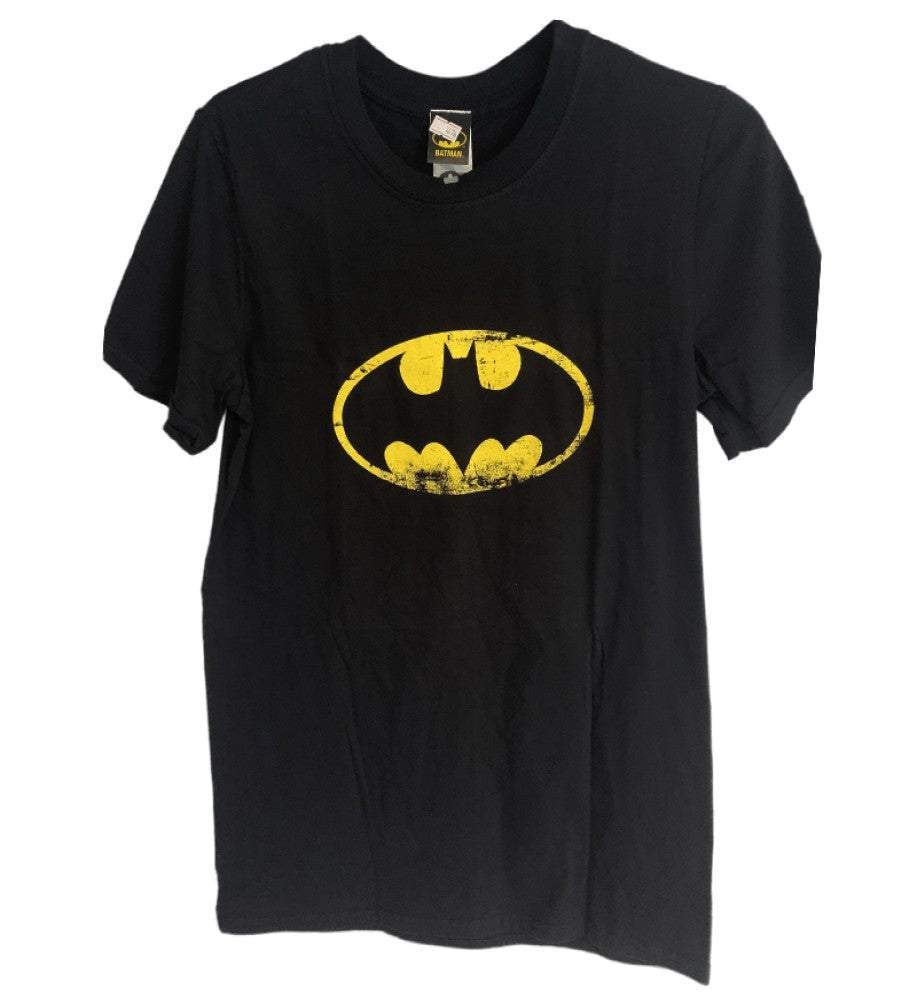 Batman - Distress Logo Men's T-Shirt - Black