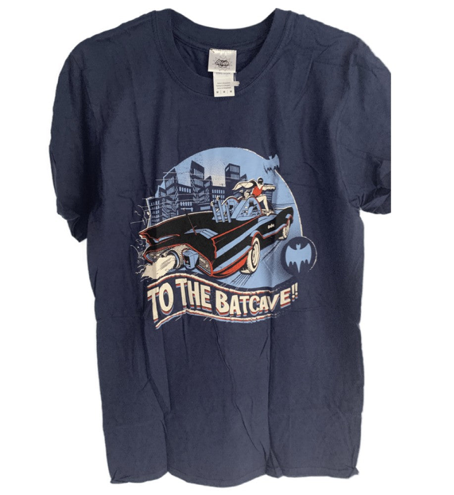 Batman - 1966 To The BatCave Men's T-Shirt - Navy Blue