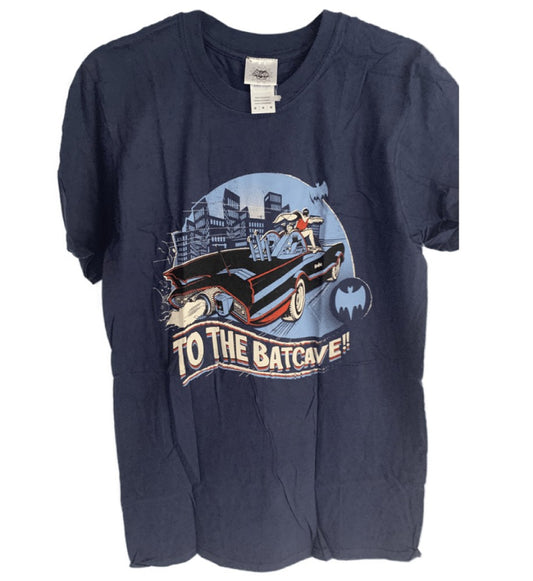 Batman - 1966 To The BatCave Men's T-Shirt - Navy Blue