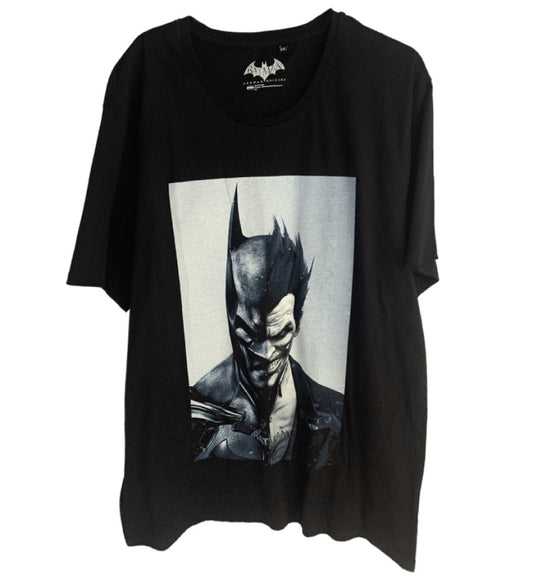 Batman - Half Batman Half Joker Men's T-Shirt - Black