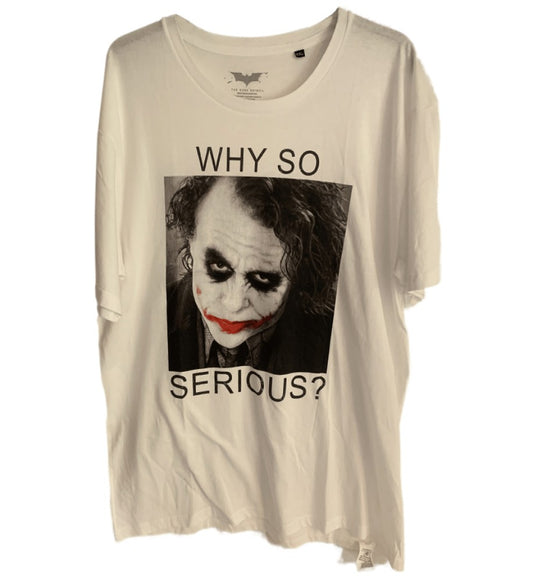 Batman - Why So Serious Printed Men's T-Shirt - White