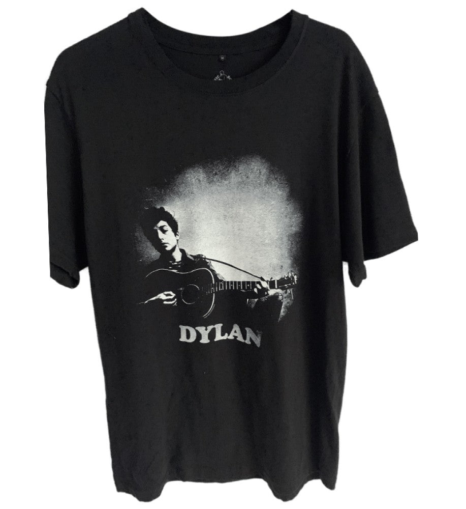 Bob Dylan Guitar & Dylan Logo Men's T-Shirt Black