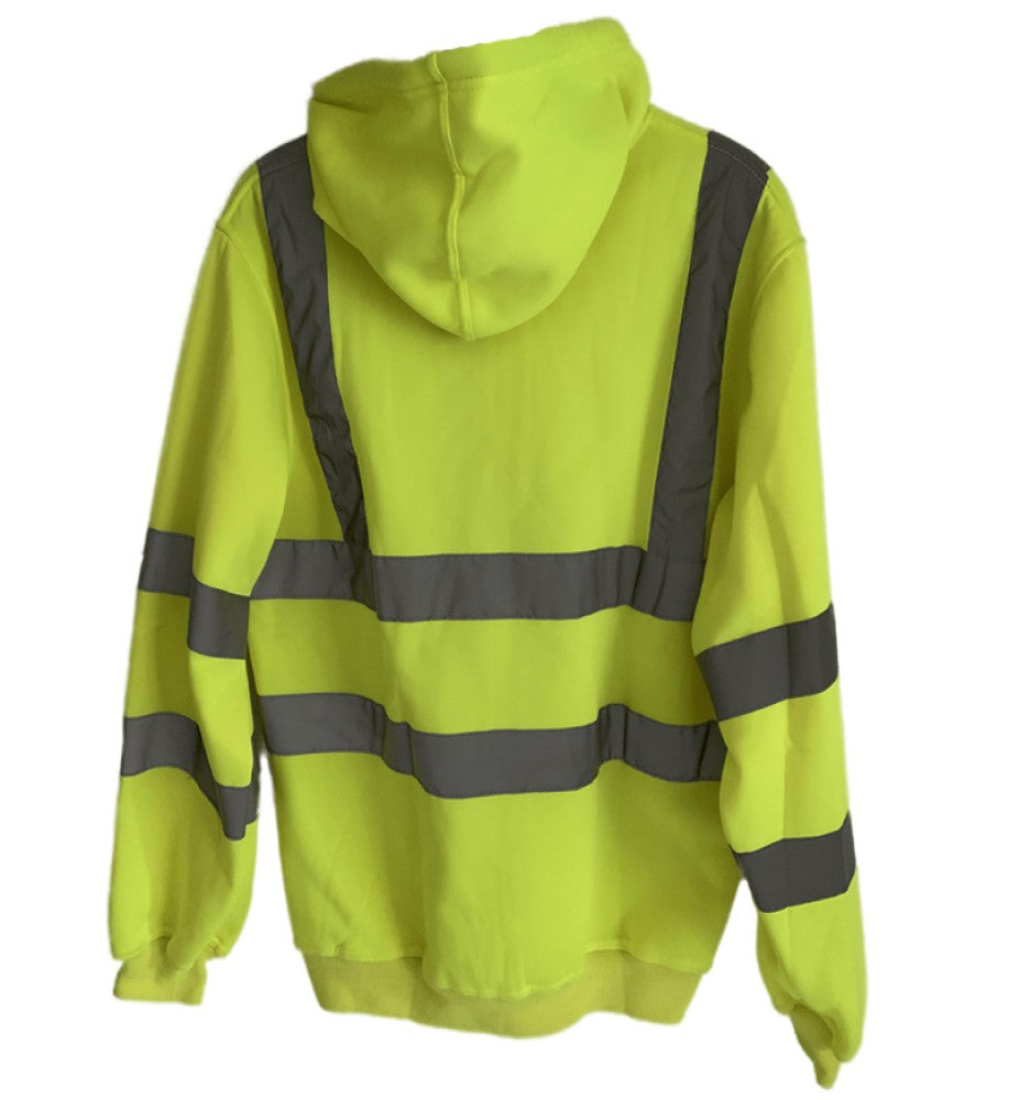 High Visibility Fleece Mens Hoodies Yellow