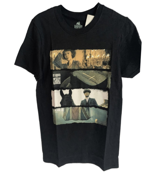 Peaky Blinders - Slices TV Show Logo Men's T-Shirt - Black
