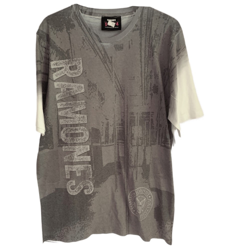 RAMONES - Ramones Subway Sublimation Men's T-Shirt - Grey/White