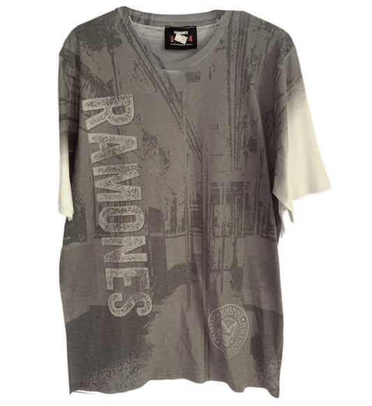 RAMONES - Ramones Subway Sublimation Men's T-Shirt - Grey/White