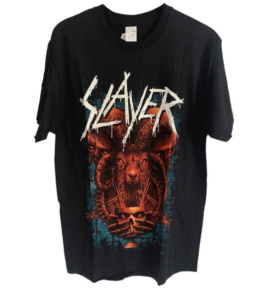Slayer - Goat Head Prey With Background Men's T-Shirt - Black