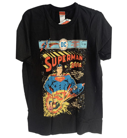 DC Comics SuperMan 2001 Cover Men's T-Shirt - Black