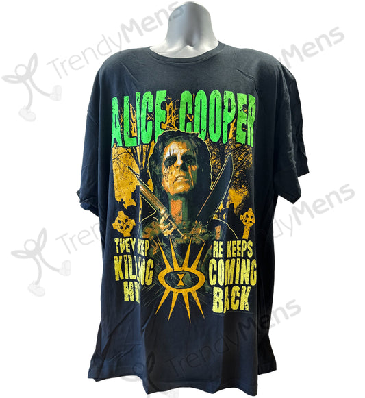 Alice Cooper - Graveyard Graphic Print T-Shirt