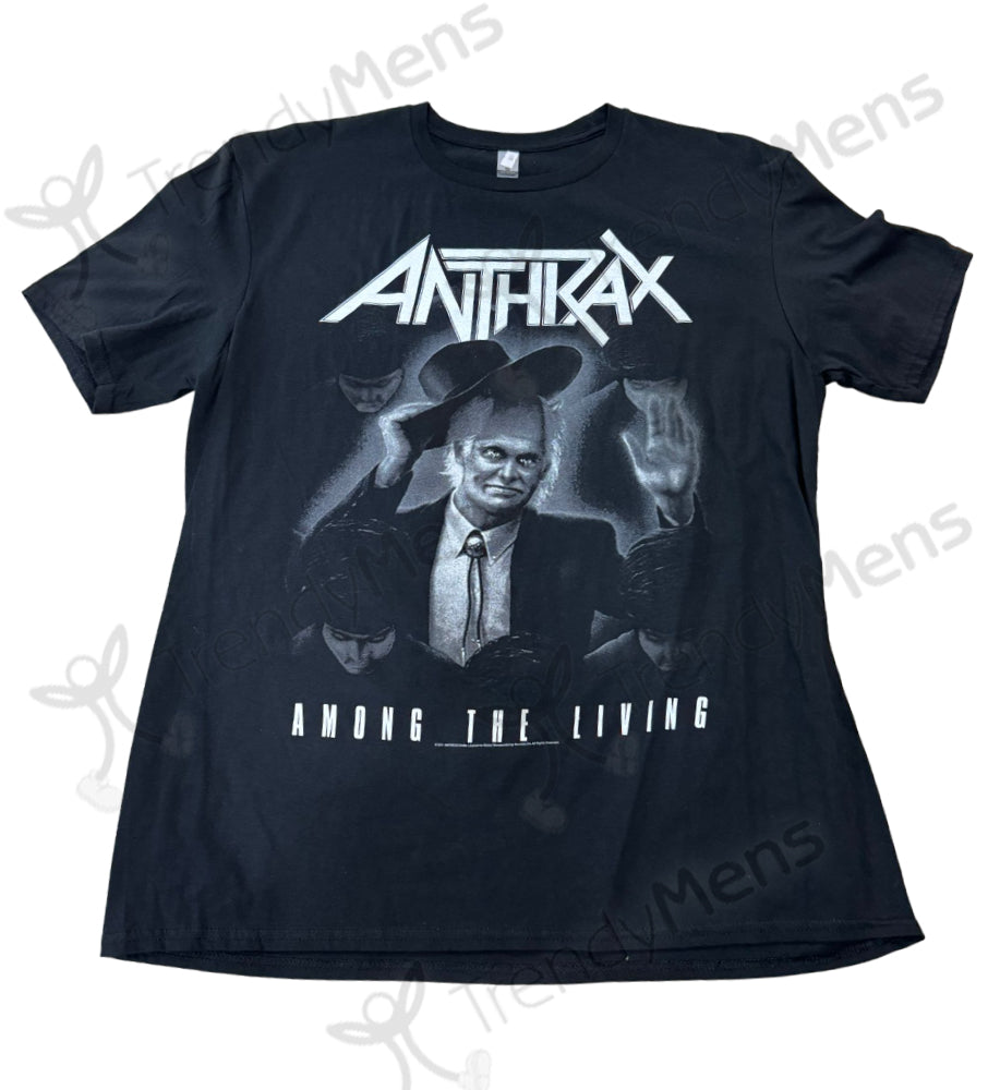 Anthrax Among the Living Print T-Shirt - Black