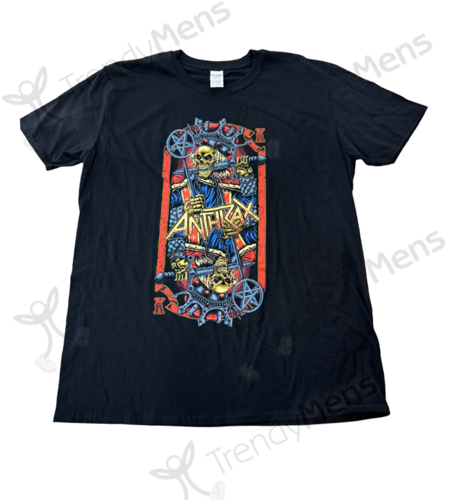 Anthrax Evil King Print T-Shirt - Black
