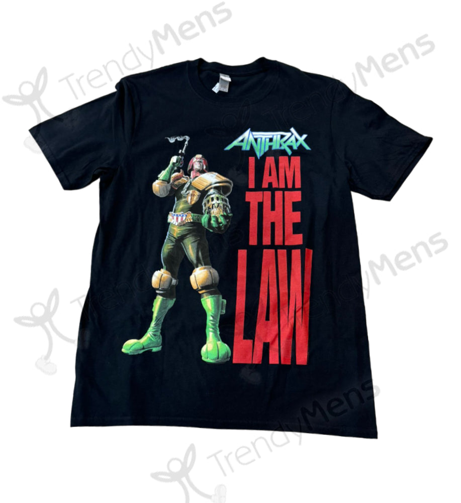 Anthrax T Shirt I am the Law Print