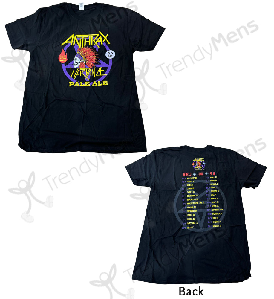 Anthrax-War Dance Pale Ale Tour 2018 Mens T-Shirt - Black