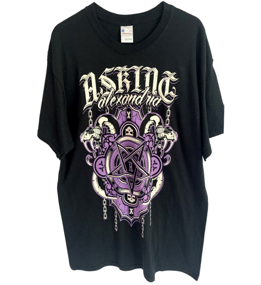 Asking Alexandria - Snakes and Purple Pentagram Men's T-Shirt