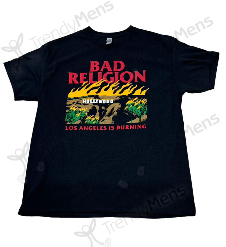 Bad Religion Burning Black T-Shirt