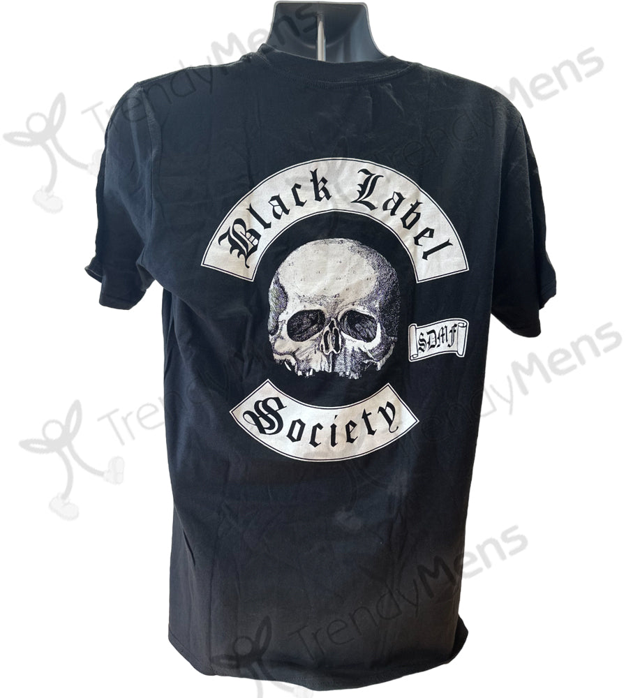 Black Label Society Back Print Worldwide Men's Black T-Shirt