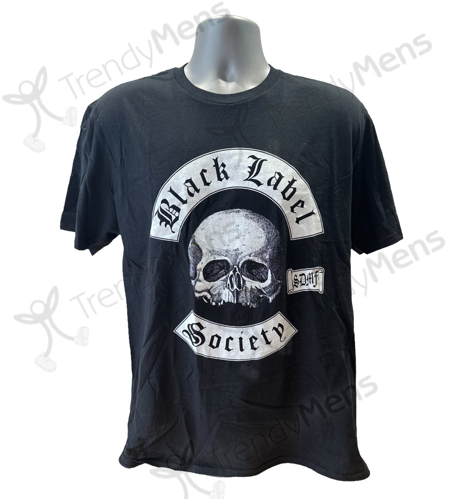 Black Label Society Skull Logo Print Men's T-Shirt - Black
