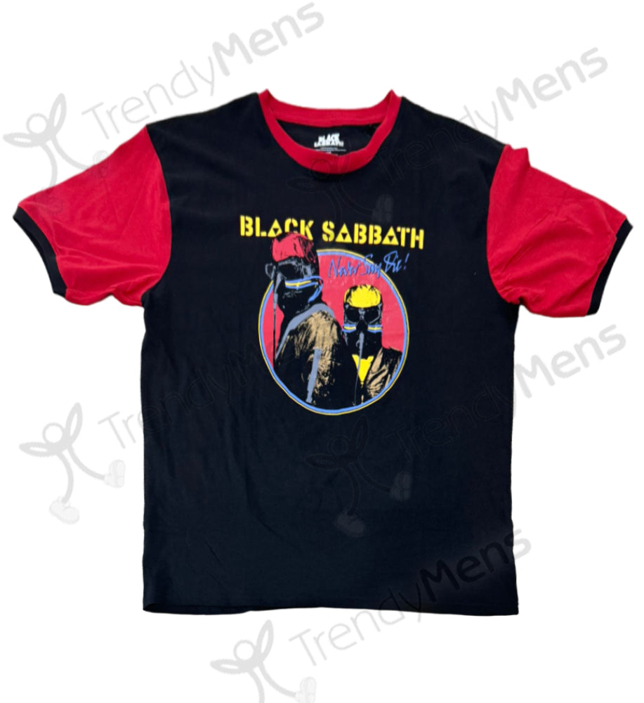 Black Sabbath Never Say Die T-Shirt - Black/Red