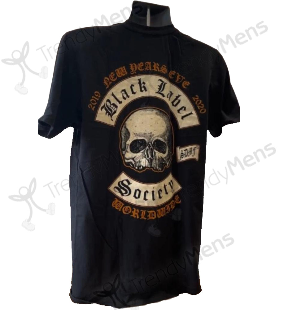 Black Label Society - Both Side Print New Year Eve 2020 Worldwide Men's Black T-Shirt Back Print