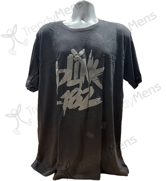 Blink-182 - Hi-Build Neon Logo Graphic Print T-Shirt - Black