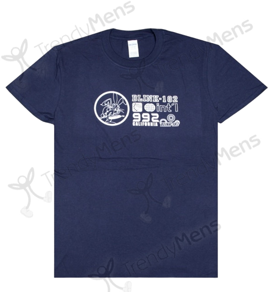 Blink-182 International Graphic Print T-Shirt Navy Blue