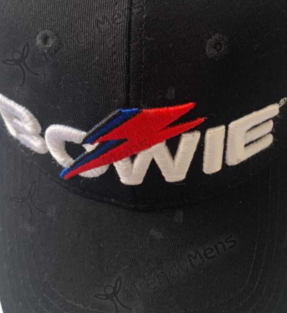 David Bowie Aladdin Sane Bolt Logo Baseball Black Cap