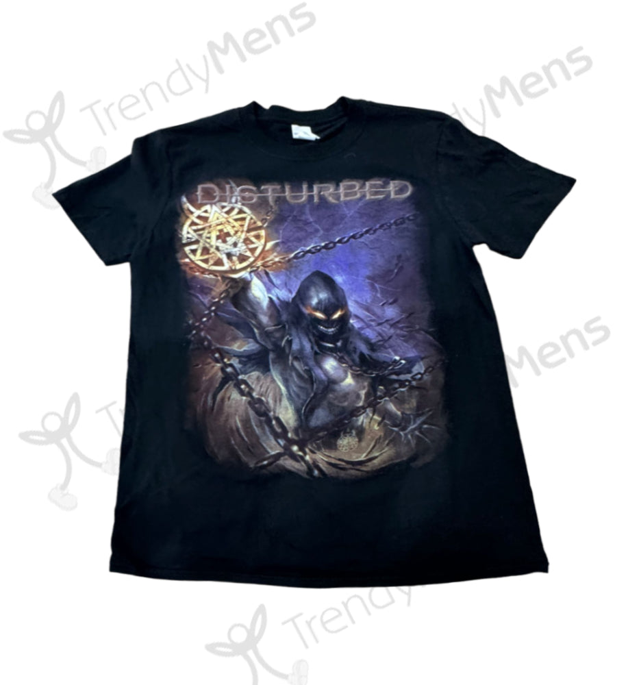 Disturbed Vortex Colours Print T-Shirt - Black