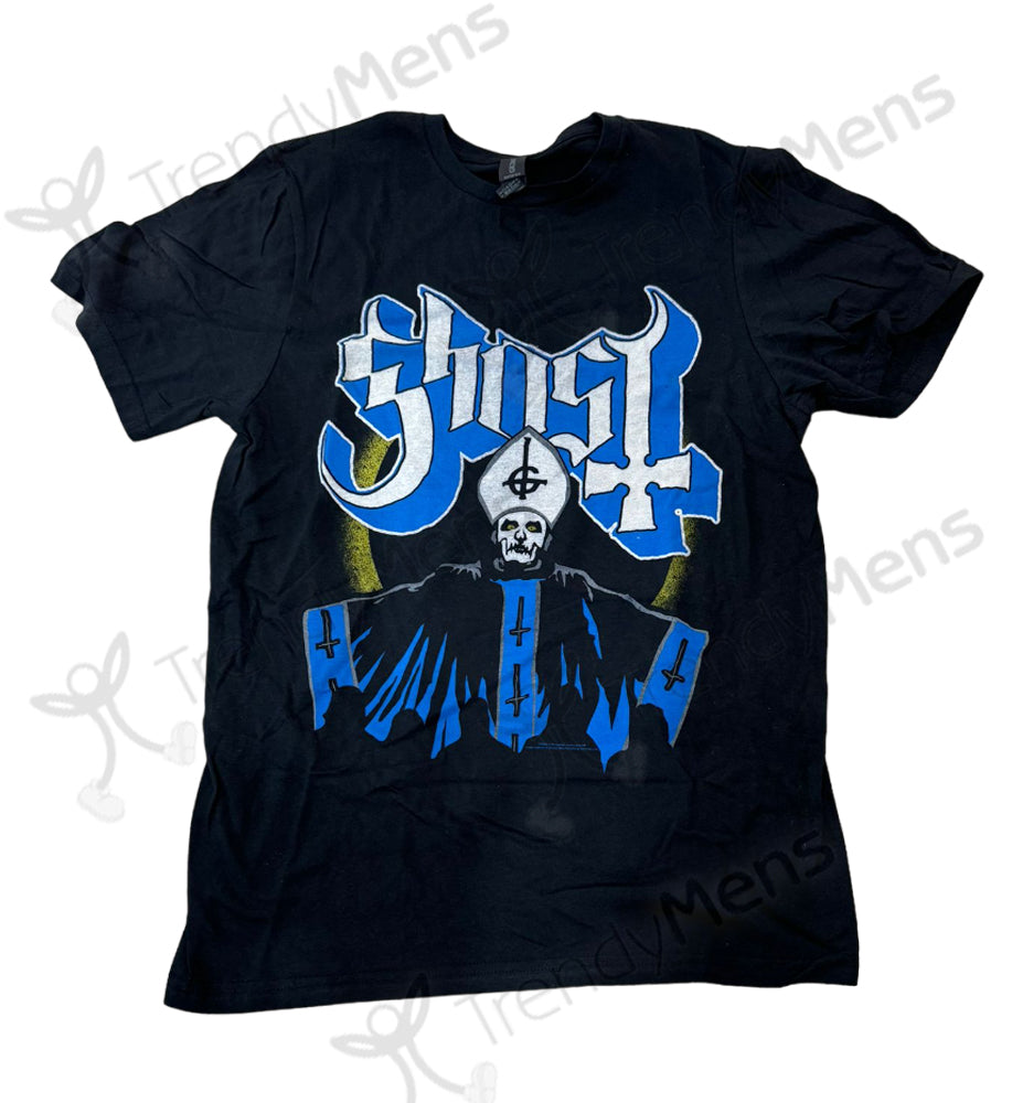 Ghost - Papa & Band Print T-Shirt - Black