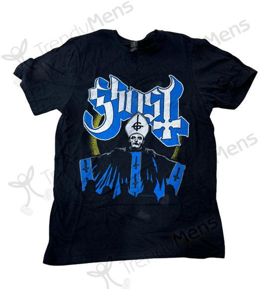 Ghost - Papa & Band Print T-Shirt - Black
