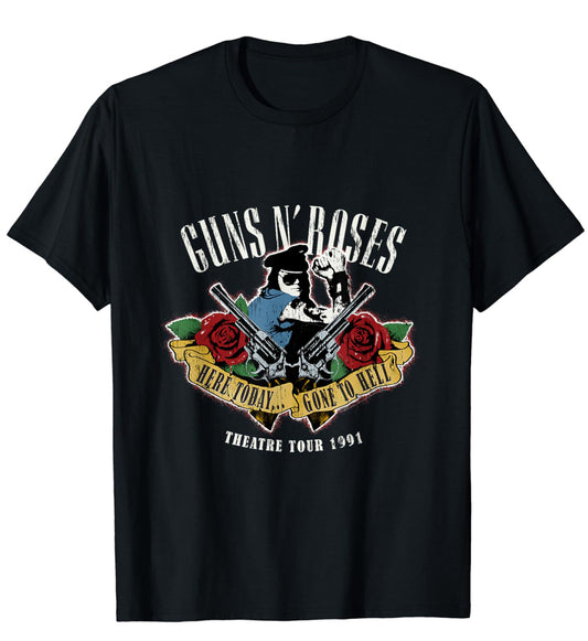 Guns N Roses - Here Today Gone To Hell Men's T-Shirt