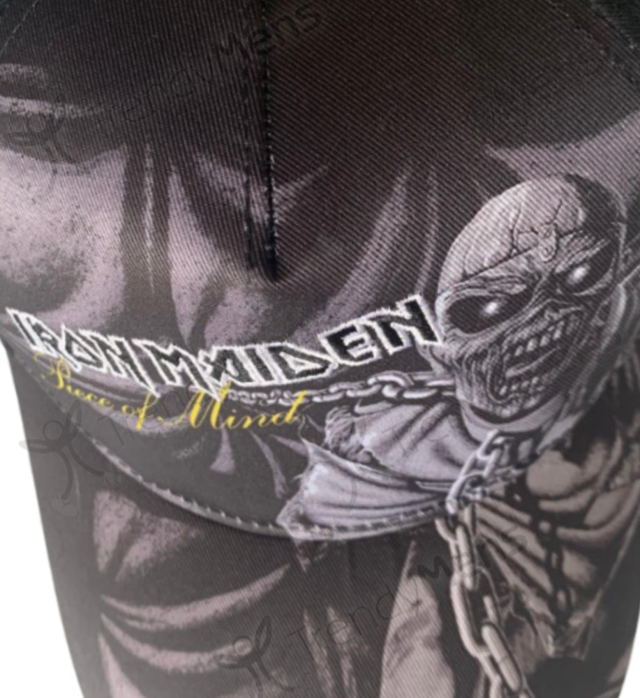 Buy Iron Maiden Piece Of Mind Greyscale Unisex Baseball Cap
