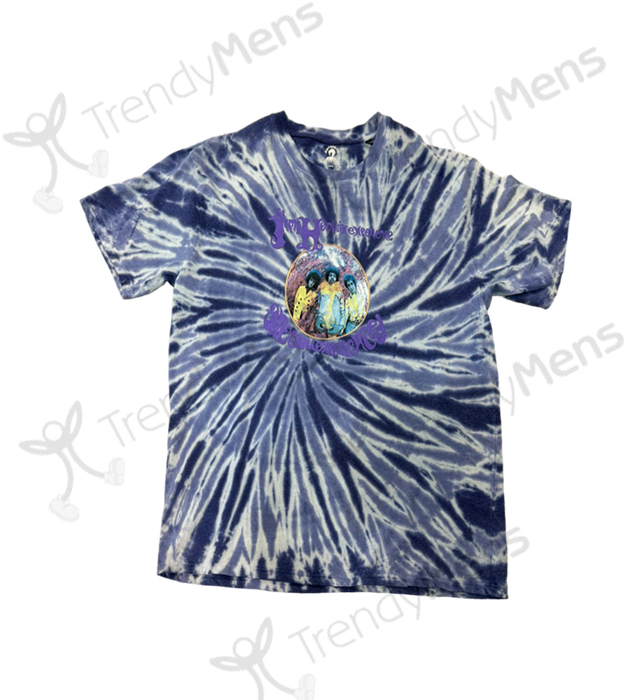 Jimi Hendrix Are You Experienced Classic Rock Tie-Dye T-Shirt - Purple